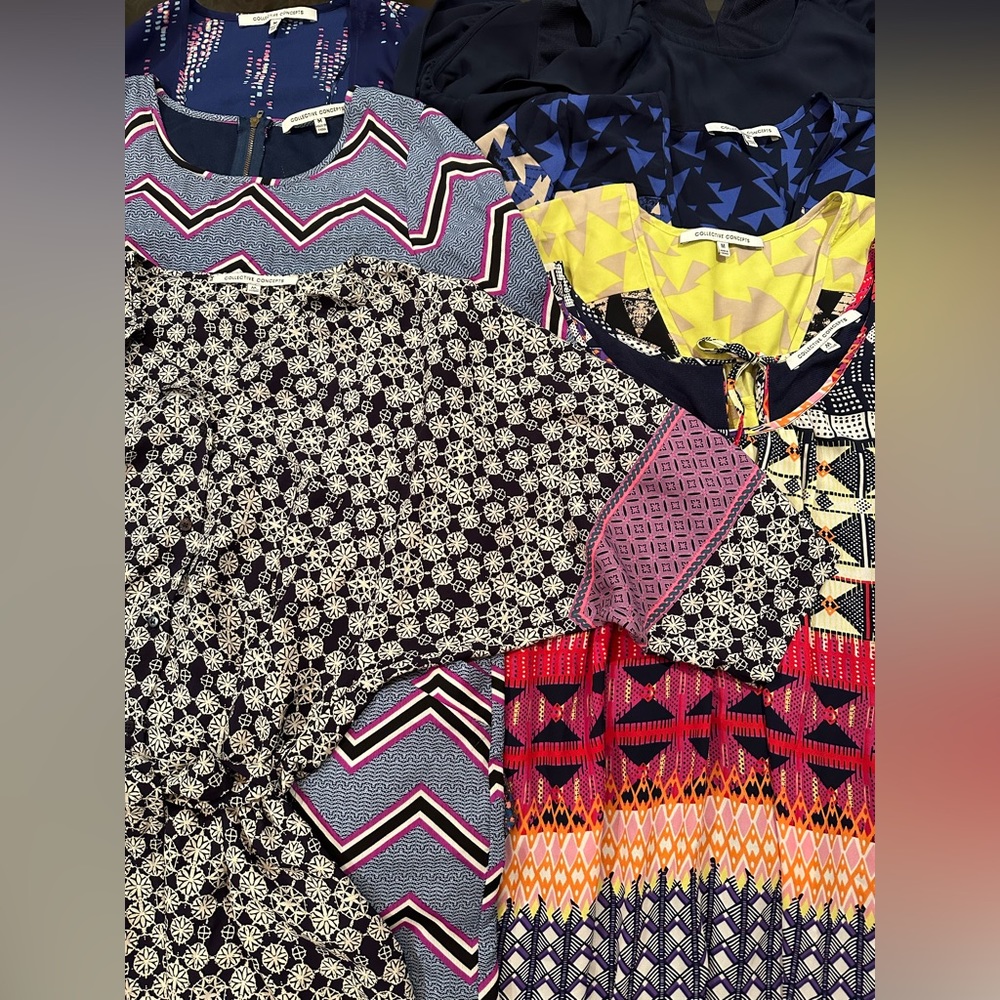 Collective Concepts Lot of 8 dresses tunics kimono size M